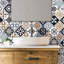 Marjorelle Black And White Moroccan Wall Tile Sticker Set - 15 X 15 Cm