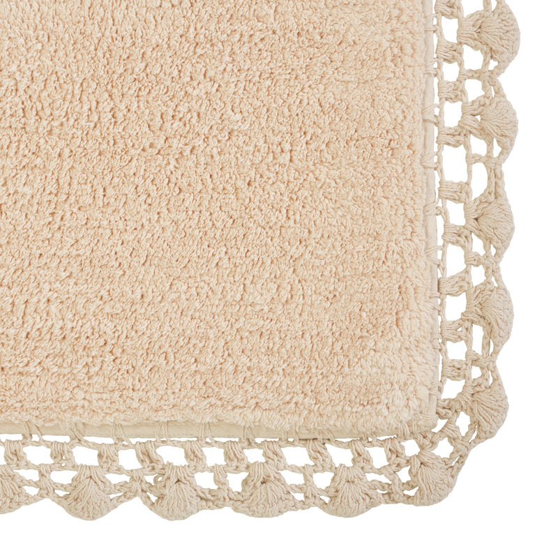 Fromma Cotton Blend Bath Rug, Pale Blush