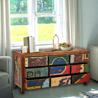 Barnes Solid Wood 59'' W 9 - Drawer Dresser