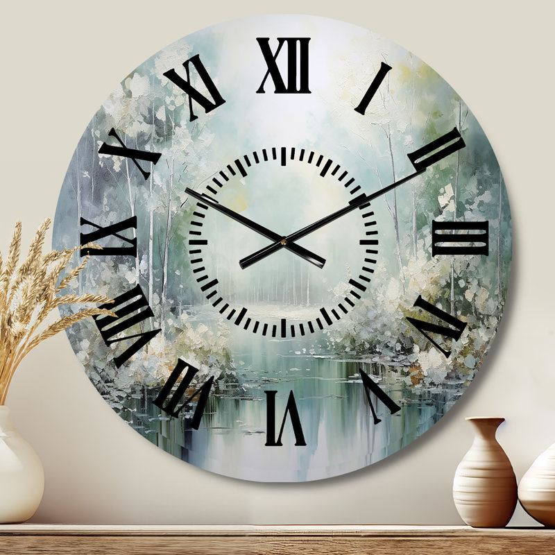 Horloge murale Minimal River Forest, Médium