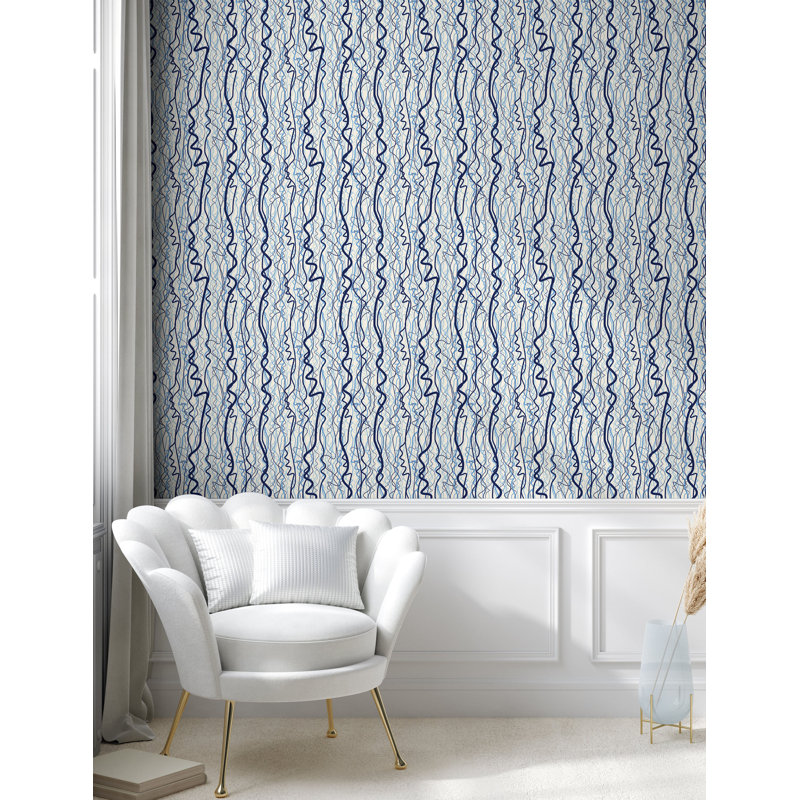 Boonton Roll, Bleu ciel foncé / bleu ciel, L 36 po x l 13 po
