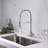 Prime Collection High-Arc Single Handle Kitchen/Bar Faucet with 2-Function Pull-Down Spring Spout Sprayer - Chrome Polished-19182726