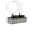 Lavabo de salle de bain noir mat 11,94 lb - 14 po x 24 po, ajustable au-dessus du comptoir, hygiénique, avec drain rapide de 24 po Lavabo rectangulaire en ABS noir, montage, décoloration et égratignure, drainage efficace-104592544