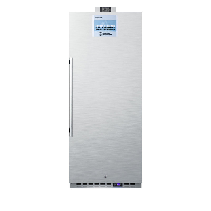 Summit Appliances 24" All-Refrigerator 10.1 cu. ft. Refrigerator, Stainless Steel