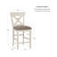Chaise d'appoint rembourrée en laine Danian-1716910913