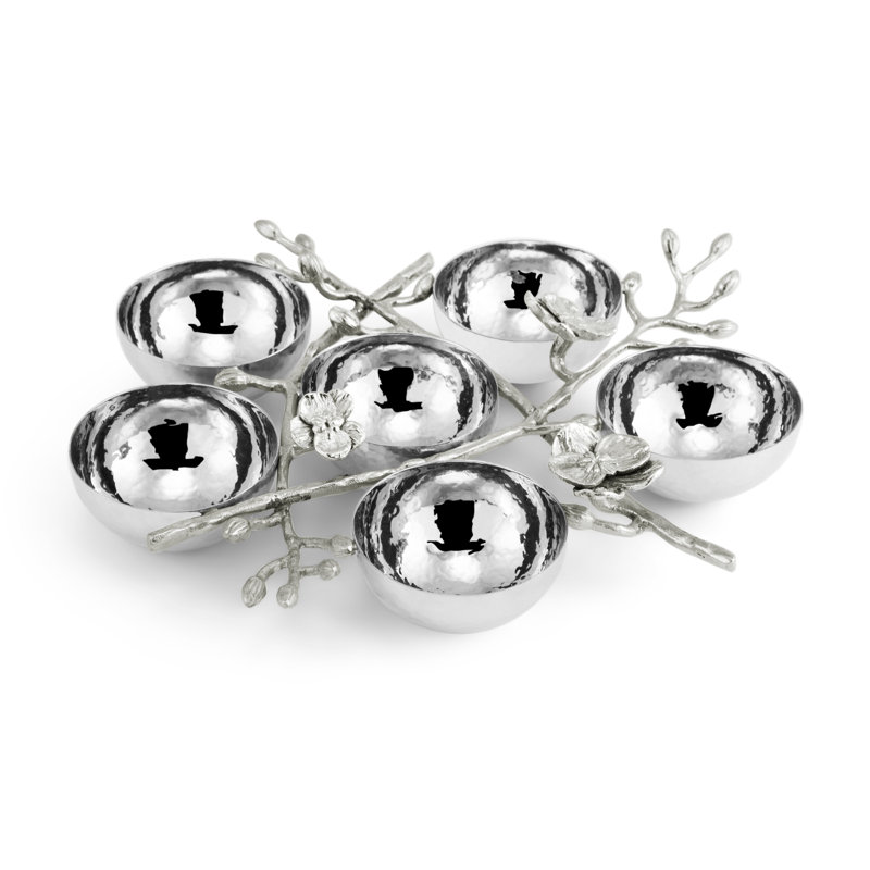 Orchid Seder Plate, Silver