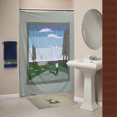 Cotton Floral Shower Curtain