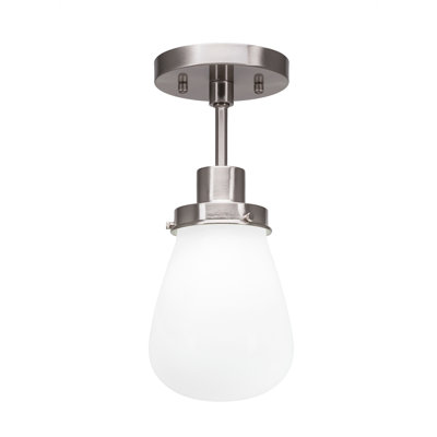 Elwell 1 Light Semi-Flush Shown With 5"Glass