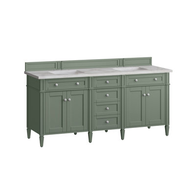 Brittany 72" Double Vanity W/FreePower Wireless Charger