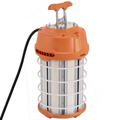 Éclairage de travail à DEL temporaire, 150 W, 20000 Lm, lumières de construction 5000K portables super lumineuses et étanches et connectées jusqu'à 6 lumières, éclairage de chantier suspendu pour l'éclairage intérieur et extérieur