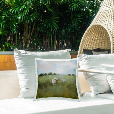 Coussin d'extérieur Quiet Pasture with Sheep
