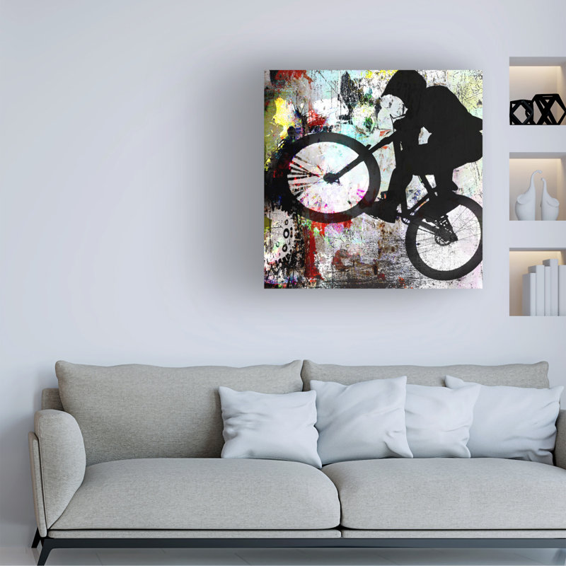 Art sur toile Lightboxjour "Extreme BMX 1", H 14 po x l 14 po x P 2 po