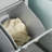 Bathroom Tilt-out Hamper Cabinet, Gray Storage Organizer With Two Compartments - Ample Laundry Space, Material, Resists Water, Simple Maintenance, Toppling, 30" W X 15.82" D 27.5" H Spacious For