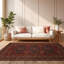 Tapis oriental en laine rouge à motif floral bordeaux Langley Street-70568990