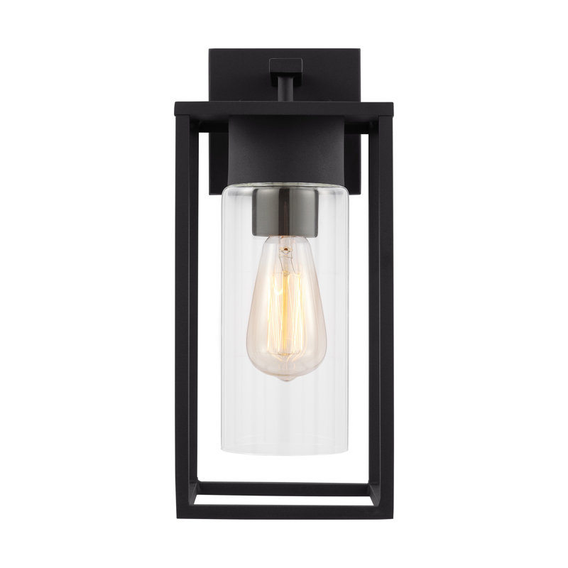 Lanterne murale d'extérieur Kota, Noir, H 14,63 po x l 6,38 po x P 6,38 po