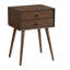 Table de bout Mid-Century moderne en bois avec tiroirs-758698090