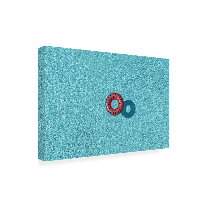«Modern Pool» sur toile par Marcus Cederberg, H 12 po x l 19 po x P 2 po