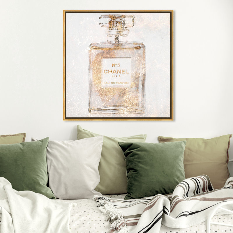 Parfum Glimmer - peinture sur toile, Impression encadrée, H 40 po x l 40 po, Blanc
