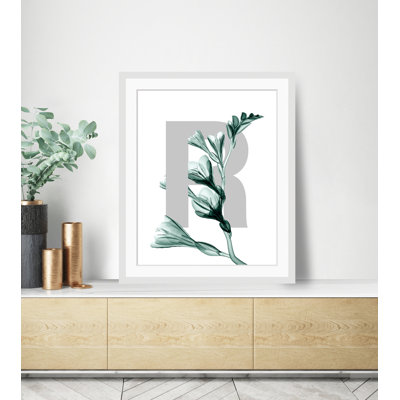 Letter R - Single Picture Frame Print