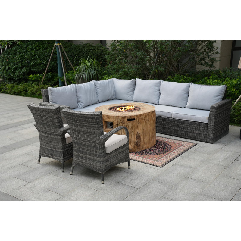 8 - Person Patio Conversation Set with Cushions
