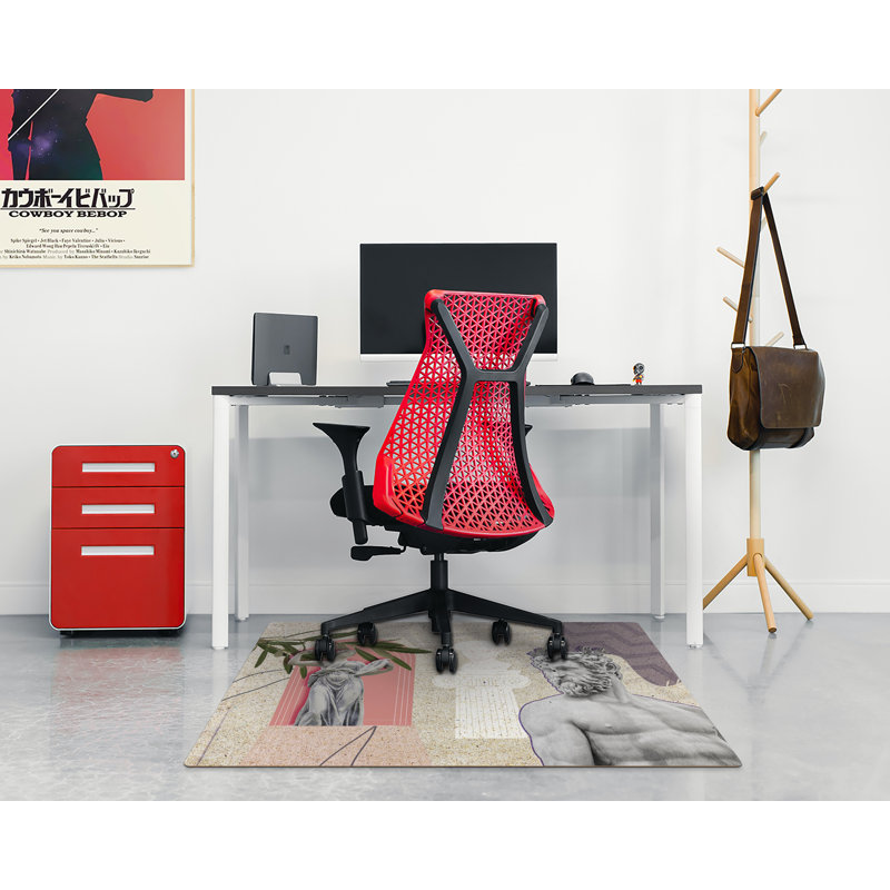 Najier Hard Floor Rectangular Chair Mat, 70 x 100cm
