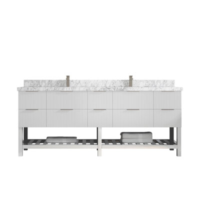 Catalina 84'' Double Bathroom Vanity with Top