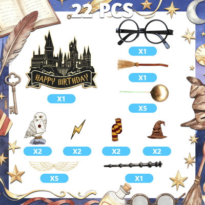 22pcs Harry Potter Cake Decorations, Harry Potter Theme Cake Decorations Set