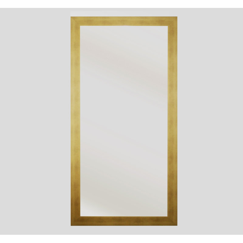 Flat Wall Mirror, Gold, 34" H x 30" W