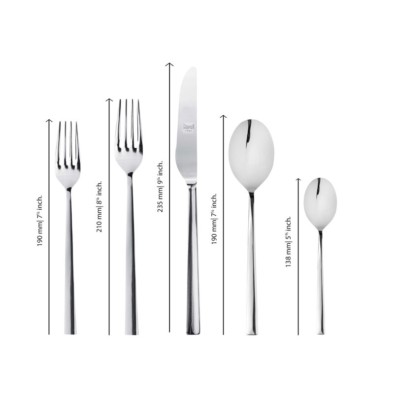Atena 20 - Piece Stainless Steel Flatware Set - Service for 4, Mirror
