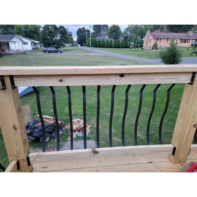 36 Inches Heavy Duty Iron Deck Balusters with Screws 26 Pack
