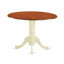 Ensemble de 5 pièces pour 4 pièces comprenant une table de salle à manger ronde avec Dropleaf et 4 chaises de cuisine en similicuir, 42 po x 42 po-1107656547-1107656548