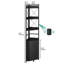  Corner Shelf 4 Tiers, Industrial Bookshelf With Cabinet,32d X 32w X 180h-831883730