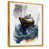 Toile avec cadre flottant or