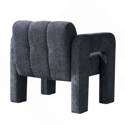31.10-Inch Wide Boucle Upholstered Accent Armchair