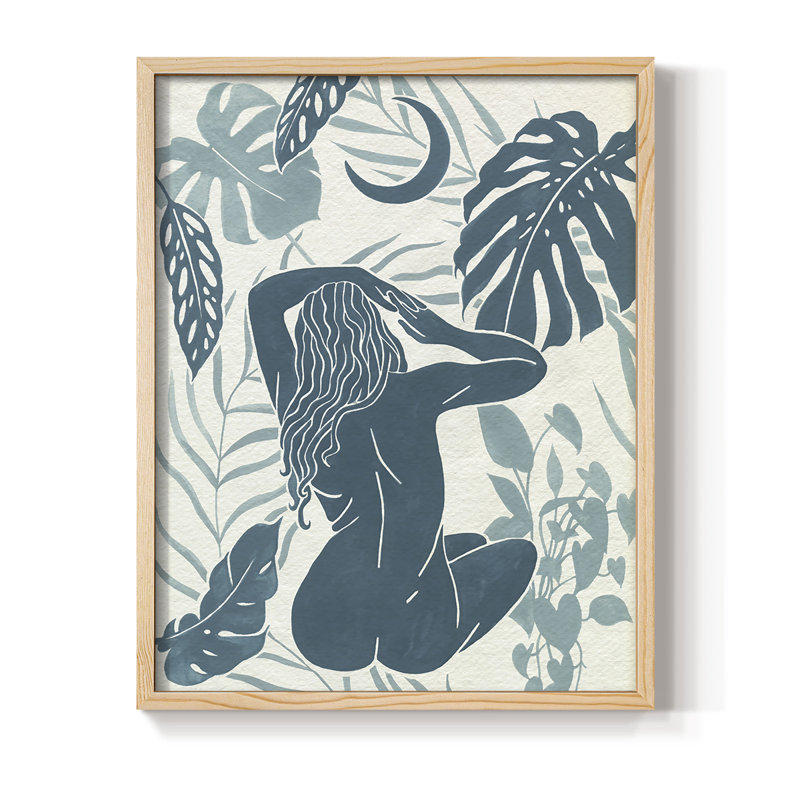 Moon Gazer IV, reproduction encadrée - bois massif, H 11 po x l 9 po