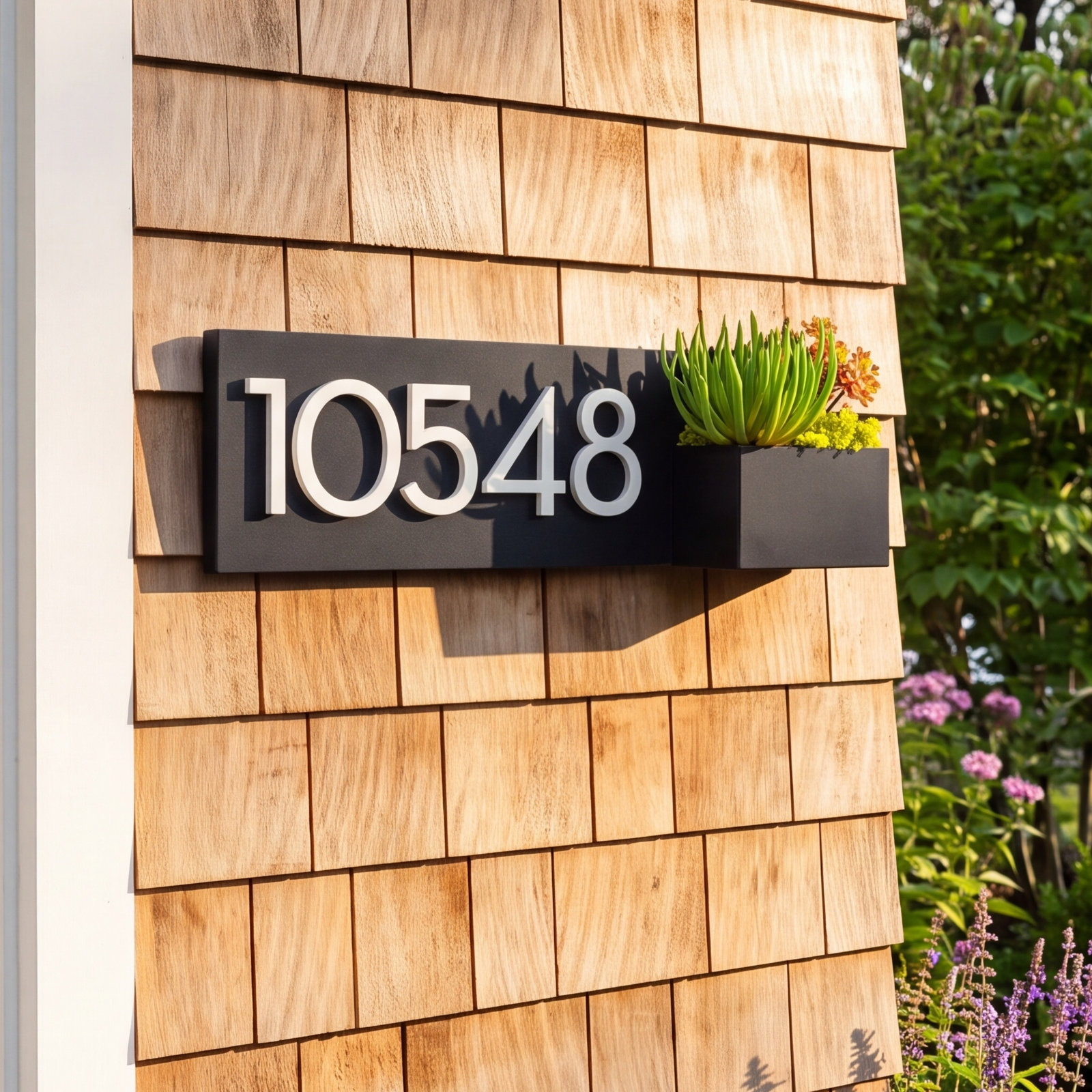 Vista View Wall Address Plaque, Black