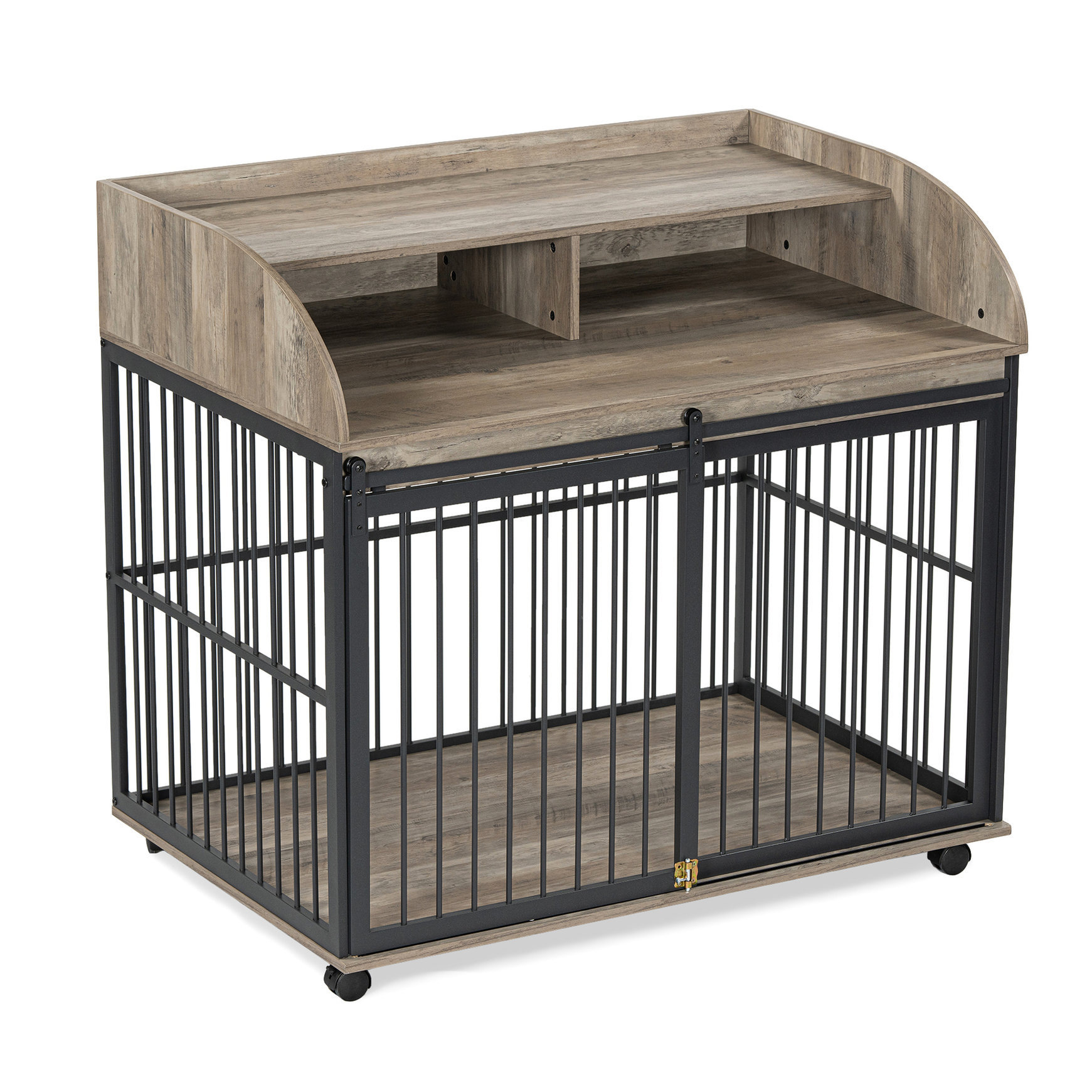 Tucker Murphy Pet™ Dog Kennel With Double Layer Storage And Elegant ... - Elegant Outdoor Dog Crate