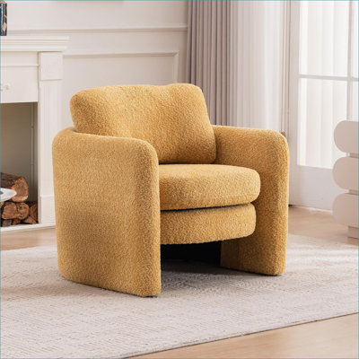 Fauteuil d'appoint moderne et arrondi rouge cramoisi | Siège simple élégant pour adultes, convient au salon, à la chambre à coucher et au bureau à domicile