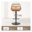 Ensemble de 2 tabourets de bar modernes pivotants avec repose-pieds réglables pour cuisine et salle à manger-521361292