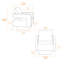 Chaise d'appoint pivotante carrée 29,13 po avec rotation à 360 °-1617085491