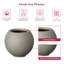 Grand pot à fleurs rond en béton gris 19,5 po avec intérieur amélioré et trous de drainage pour l'intérieur et l'extérieur-781112015-781112001