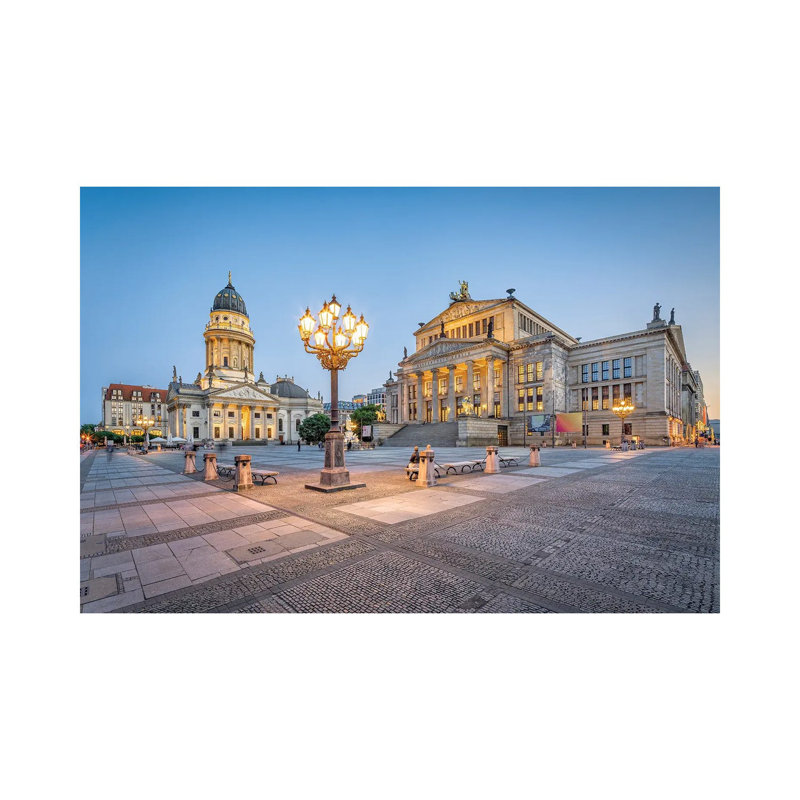 Konzerthaus Berlin (Concert Hall Berlin) And Neue Kirche At The Gendarmenmarkt by Jan Becke - Wrapped Canvas Print