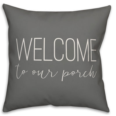 Textual Outdoor Throw Pillow