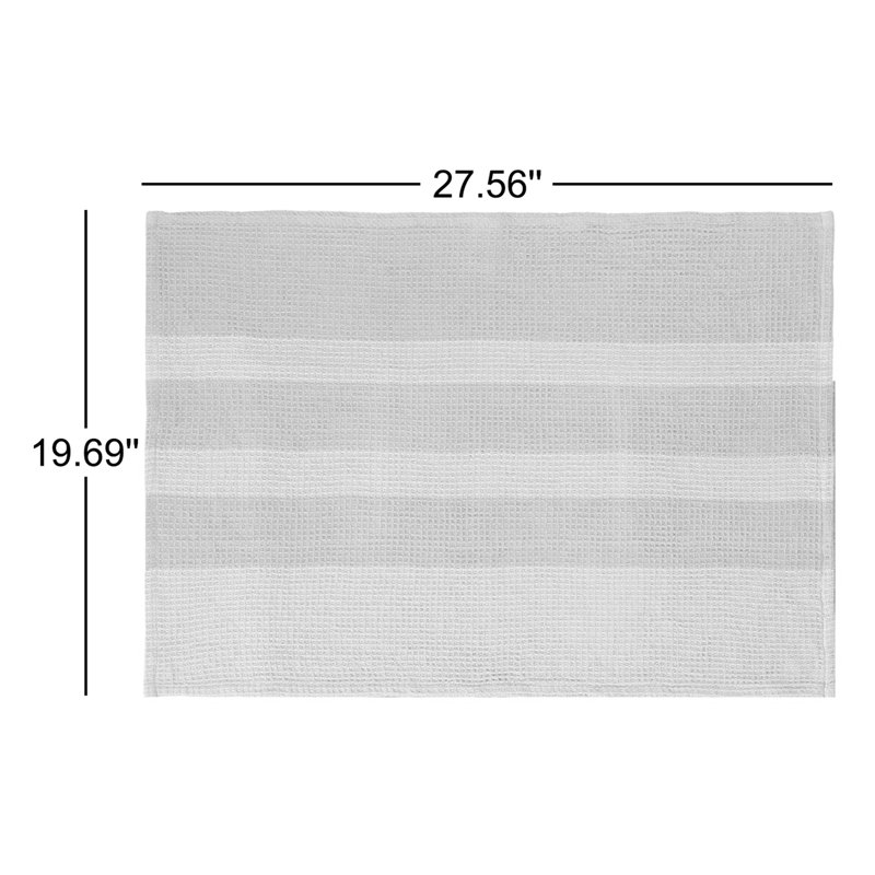 Gano Organic Cotton 2 Piece Tea Towel Set, Steel Gray/Tan