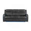 Canapé inclinable gris anthracite avec lumières DEL et appui-tête électrique Blanca