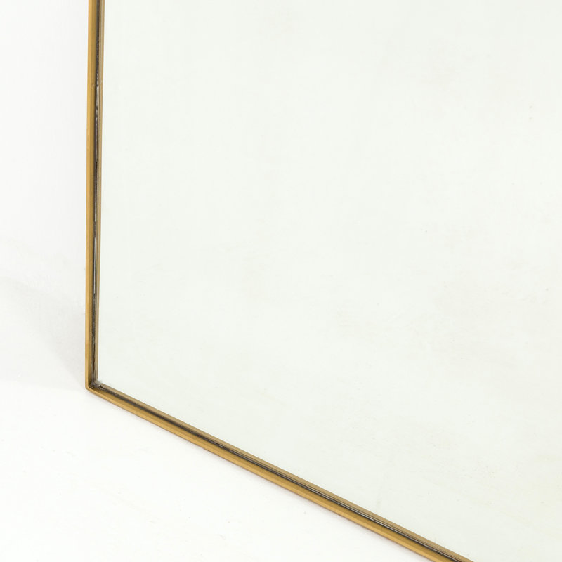 Bellvue Rectangle Metal Mirror, Brass