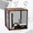 2 Compartment Storage Organizer, DIY Variable Stackable Wood And Metal Cube Shelves, Brown
