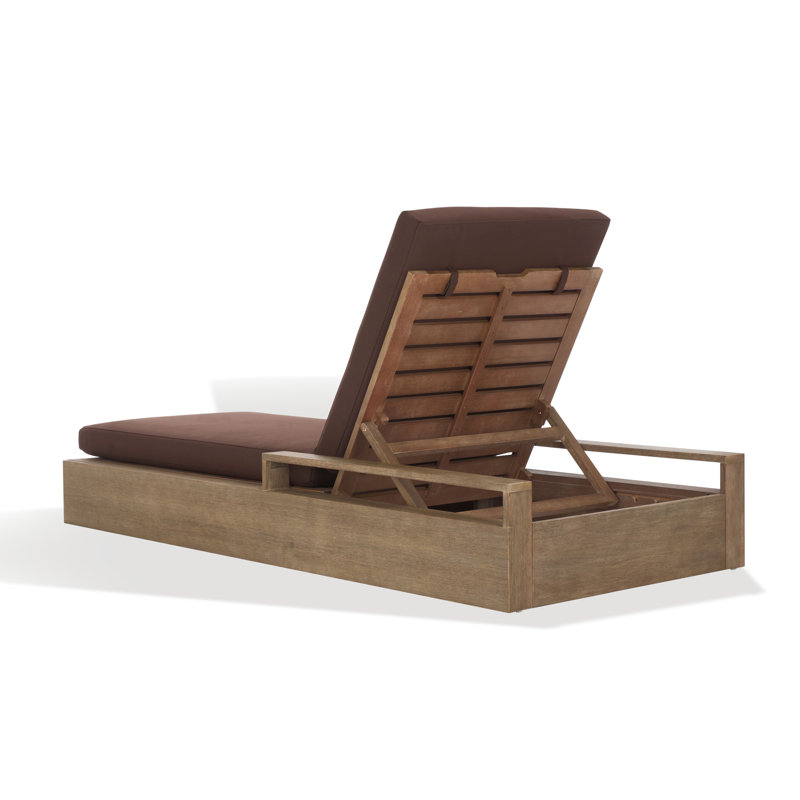 Lanai Outdoor Chaise Lounge, Dark Brown