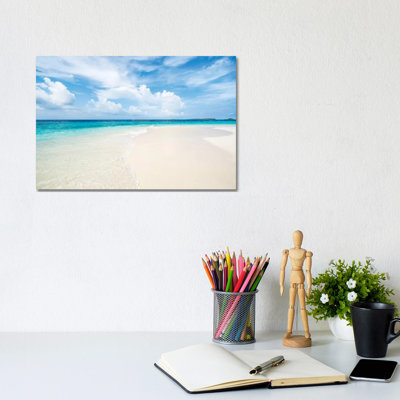 Beautiful Beach With White Sand And Turquoise Water by Jan Becke - Wrapped Canvas Gallery-Wrapped Canvas Giclée