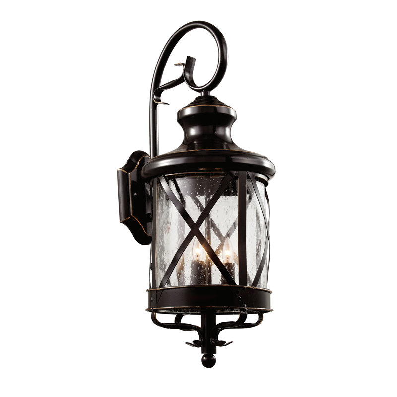 Lanterne murale d'extérieur à 4 ampoules Richie, Bronze huilé